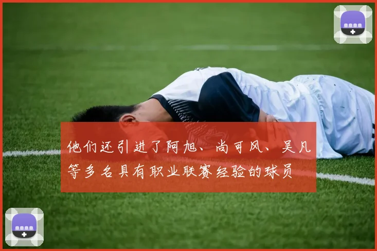他们还引进了阿旭、尚可风、吴凡等多名具有职业联赛经验的球员